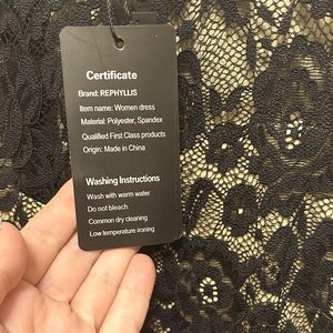 Black Formal Dress with Nude Lace Bodice